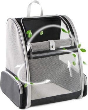 Sac à dos de transport innovant pour chats et chiens (noir)
