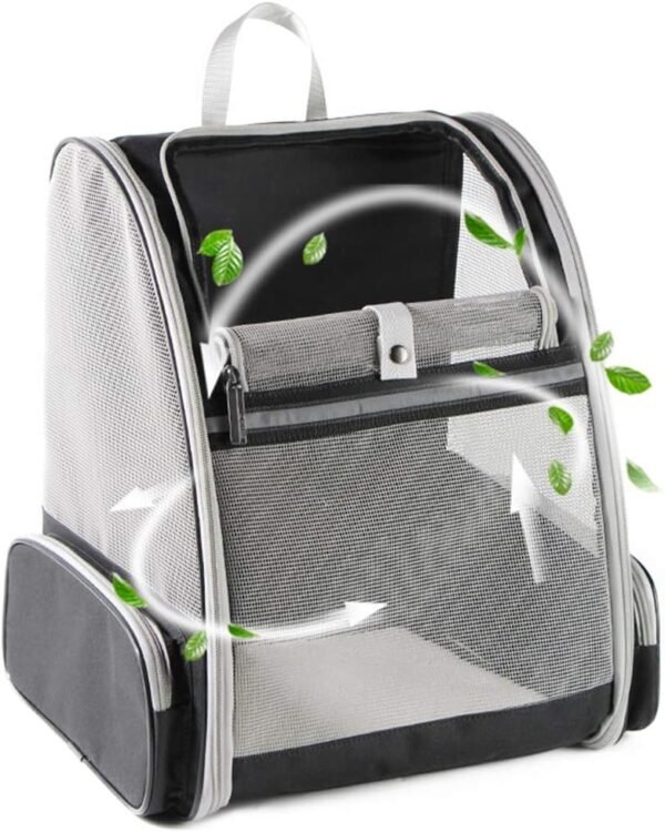 Sac à dos de transport innovant pour chats et chiens (noir)
