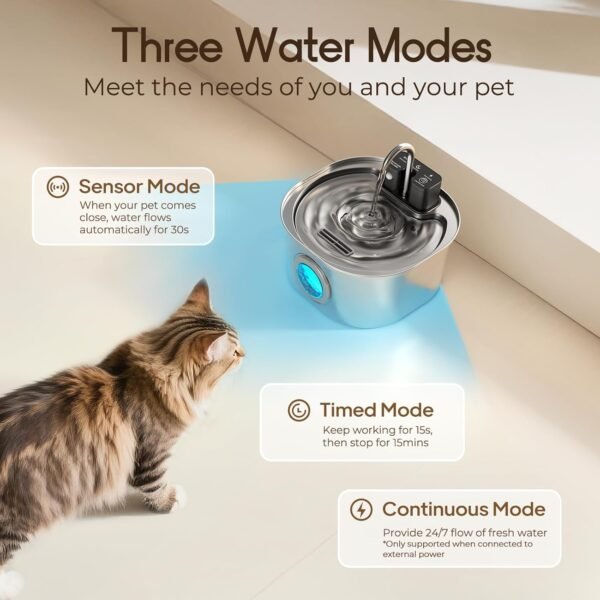 Stainless Steel Cat Water Fountain